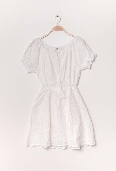 Wholesaler By Clara - Embroidered and perforated dress