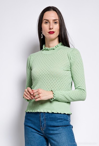 Wholesaler By Clara - Perforated t-shirt Top en maille