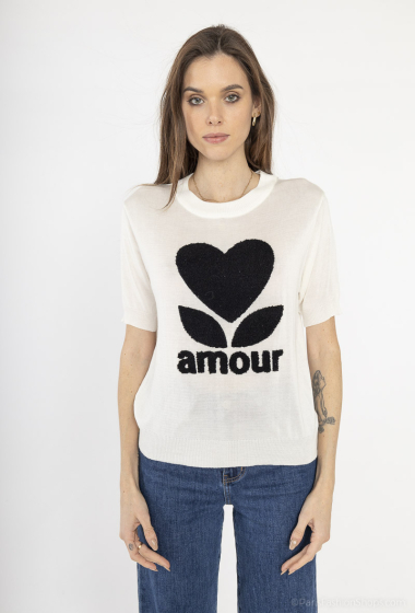 Großhändler By Clara - T-Shirt mit „Love Heart“-Stickerei