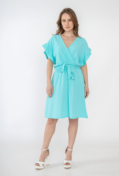 Wholesaler ALIDA MOD - Ruffle sleeve wrap dress