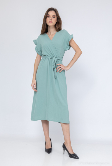 Wholesaler ALIDA MOD - Long wrap dress with flying sleeves