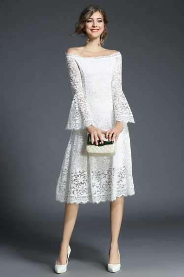 Wholesaler BY GRAZIELLA - Lace dress White