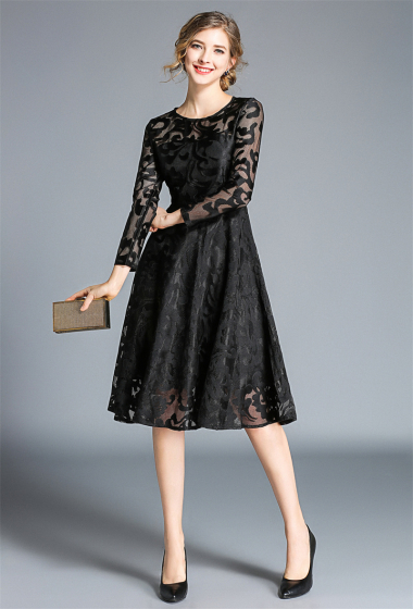 Wholesaler BY GRAZIELLA - Lace dress Black