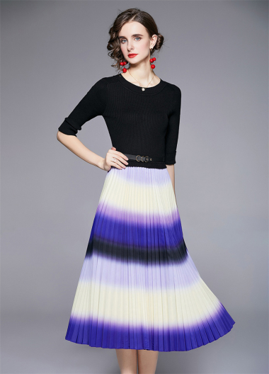 Wholesaler BY GRAZIELLA - Long dress Black and blue