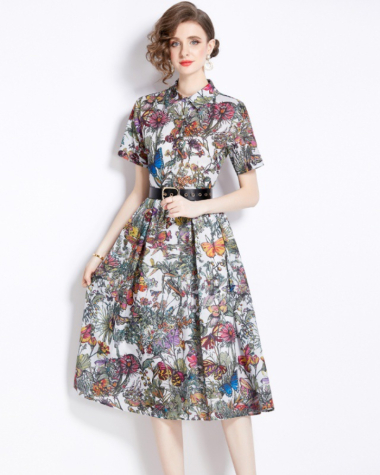 Wholesaler BY GRAZIELLA - Multicolored Navy Dress