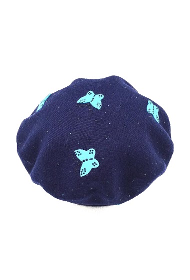 Wholesaler By Oceane - BERET DECORATED WITH BUTTERFLY MOTIFS