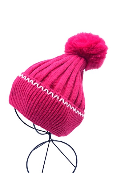 Wholesaler By Oceane - Beannie hat with removable pompon