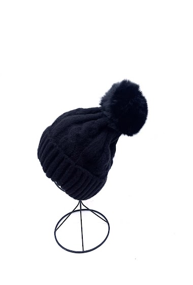 Wholesaler By Oceane - Thick knitted hat with bobble