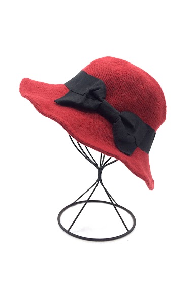 Wholesaler By Oceane - HAT WITH BIG BLACK RIBBON ON THE SIDE