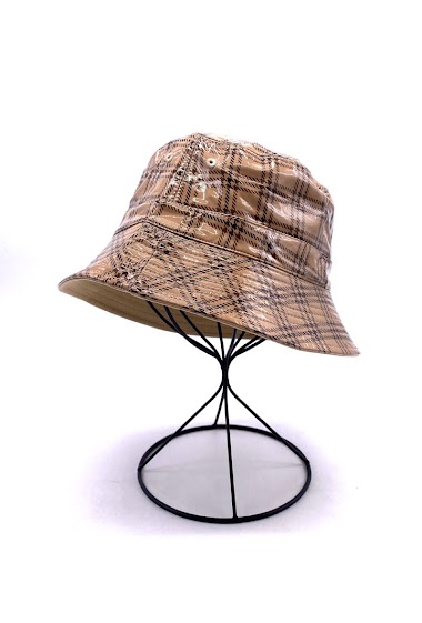 Wholesaler By Oceane - Vinyl bucket hat with check pattern