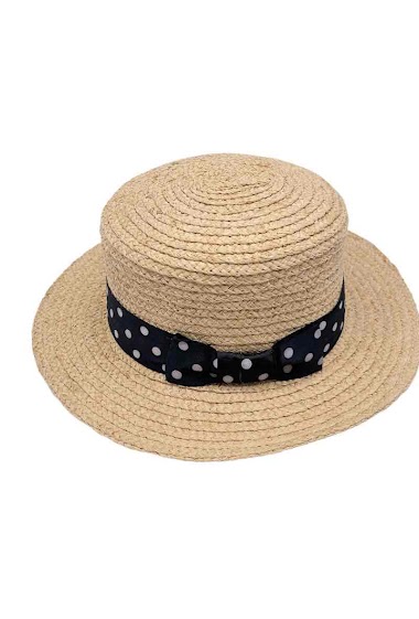 Mayorista By Oceane - Polka dots boater hat