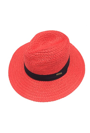 Mayorista By Oceane - PANAMA HAT DECORATED WITH PLEATED RIBBON
