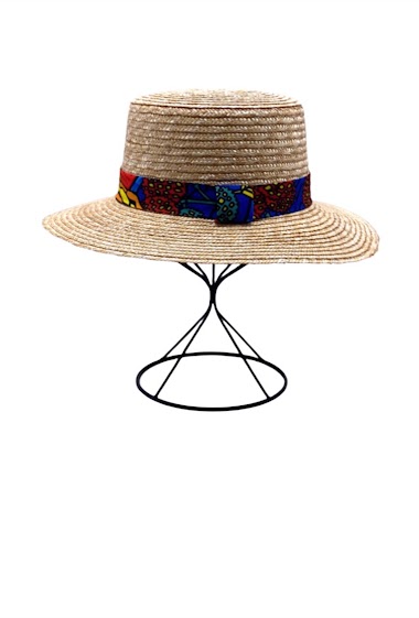 Wholesaler By Oceane - Straw hat wrapped in a colorful ribbon