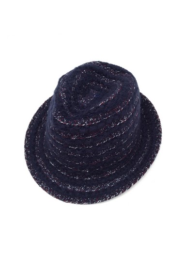 Großhändler By Oceane - CIRCULAR BICOLOUR FEDORA HAT MADE WITH KNIT TAPE