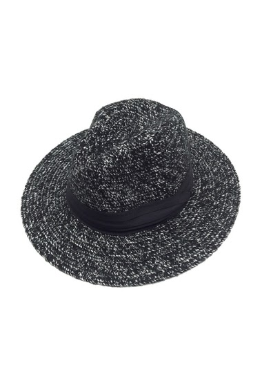 Wholesaler By Oceane - FELT HAT MADE WITH KNIT TAPE, BLACK BAND DECO