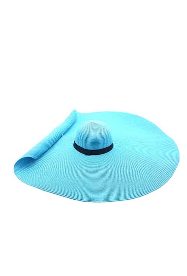 Mayorista By Oceane - Sombrero flexible con un ala enorme, enrolle el ala y sosténgalo con un botón