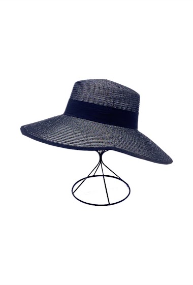 Wholesaler By Oceane - FLOPPY HAT WITH LONG BRIM AND DECORATED WITH A PLAIN RIBBON