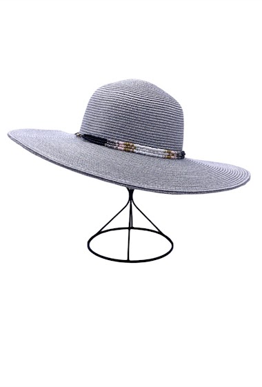 Wholesaler By Oceane - FLOPPY HAT WITH PEARL DECORATION AROUND