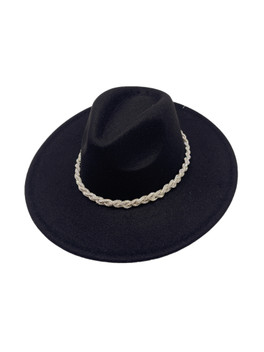 Wholesaler By Oceane - Felt hats decorated with an interlaced rhinestone chain