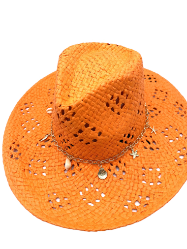 Großhändler By Oceane - Makramee-Borsalino-Hüte mit runder breiter Krempe