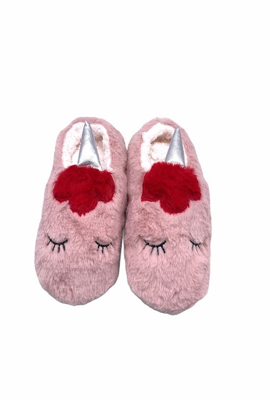 Wholesaler By Oceane - Unicorn slippers with plush fur