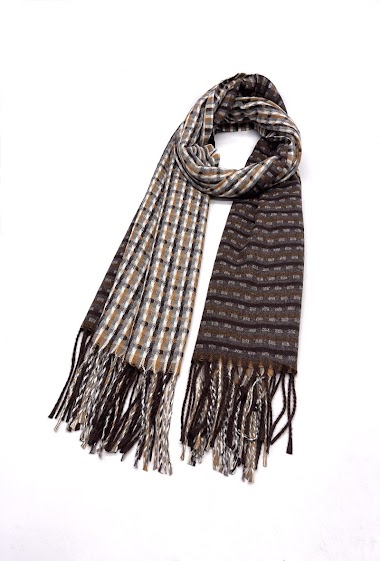 Wholesaler By Oceane - Checked wool scarf