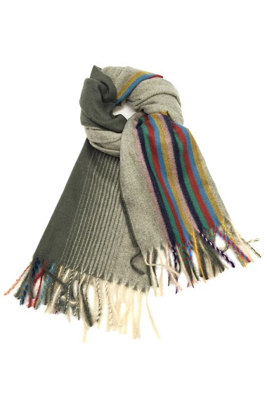 Wholesaler By Oceane - SCARF WITH MULTICOLORE LINES