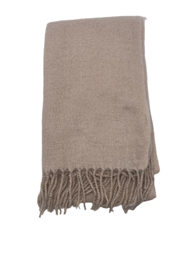 Wholesaler By Oceane - Plain thick scarf with shine and lurex thread