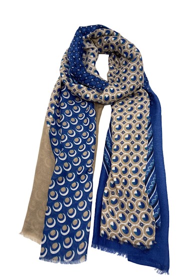 Wholesaler By Oceane - Circle print thin scarves