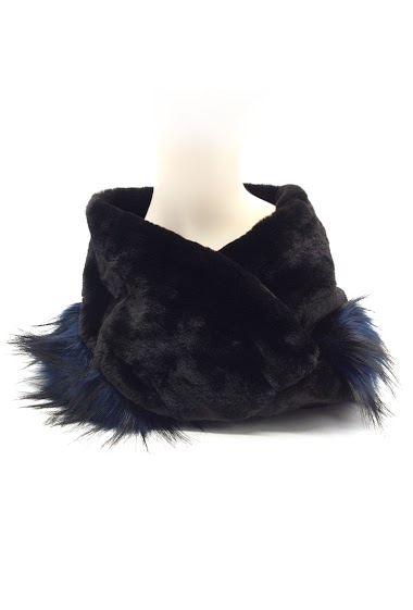 Wholesaler By Oceane - SHAWL STYLE SHOULDER PIECE WITH FAKE FUR DECORATION