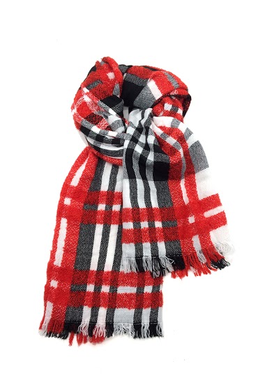 Wholesaler By Oceane - MEDIUM WEIGHT SCARF WITH CHECK PATTERN