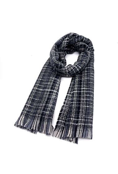 Wholesaler By Oceane - Small grid scarves with fringed edges