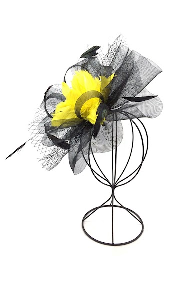 Wholesaler By Oceane - FASCINATOR DECORATED WITH FEATHERS AND TULLE
