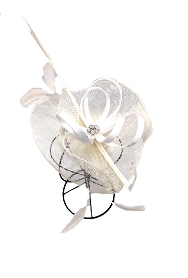 Wholesaler By Oceane - HAIRBAND FASCINATOR WITH CURLY RIBBON AND GLASS STAR MOTIF