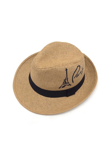 Wholesaler By Oceane - FEDORA HAT MADE WITH PAPER PRINTED WITH EIFFEL TOWER