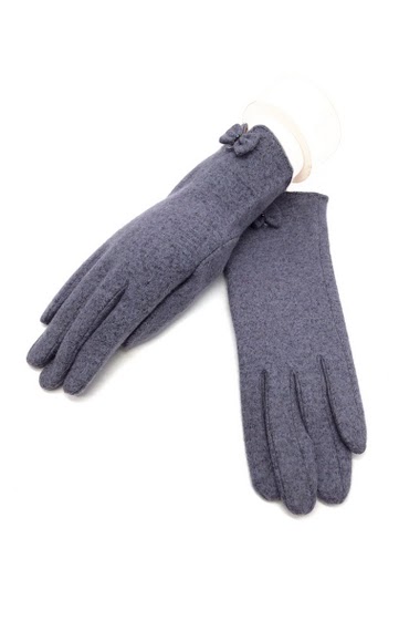 Wholesaler By Oceane - FELT GLOVE WITH BOW RIBBON DECO
