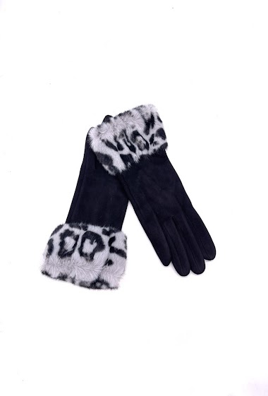 Wholesaler By Oceane - Gloves with fur on the cuffs