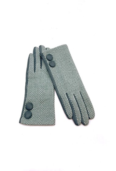 Großhändler By Oceane - Patterned gloves with large buttons on the cuffs
