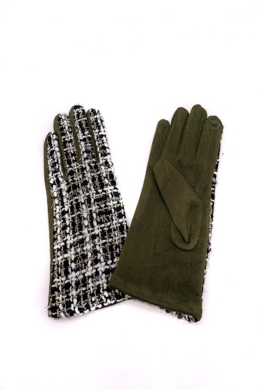 Wholesaler By Oceane - GLOVES IN TWEED FABRIC. TOUCH SCREEN SENSITIVE