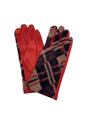 Großhändler By Oceane - Taktile Handschuhe mit schottischem Muster