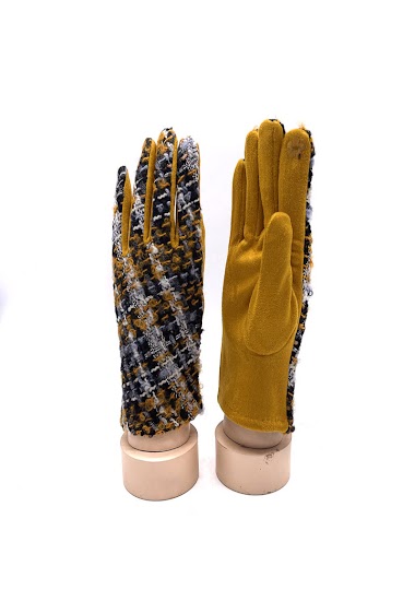 Wholesaler By Oceane - GLOVES IN TWEED FABRIC TOUCH SCREEN SENSITIVE