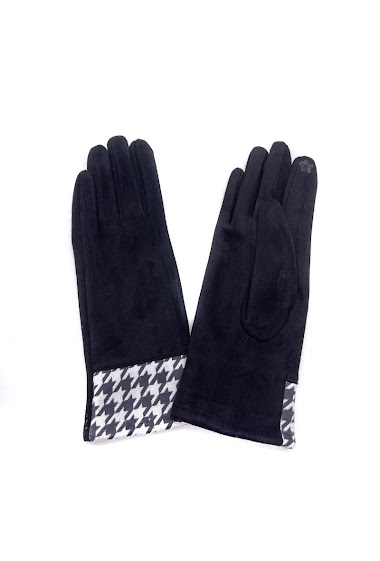 Wholesaler By Oceane - Gloves touch screen with design on the cuffs