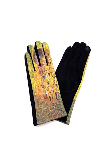 Großhändler By Oceane - Tactile gloves with print inspired by a painting