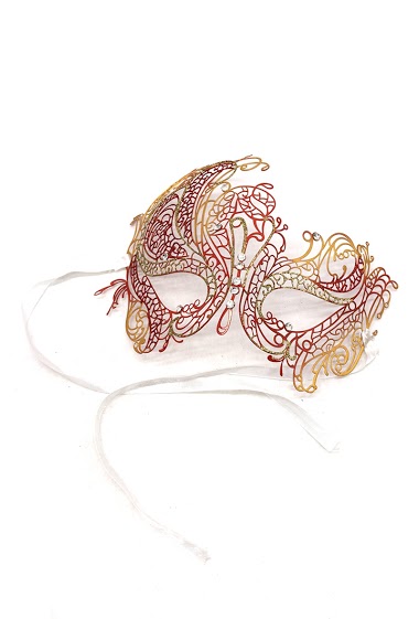 Wholesaler By Oceane - MASQUERADE EYE MASK IN METAL DECORATED WITH RHINESTONES