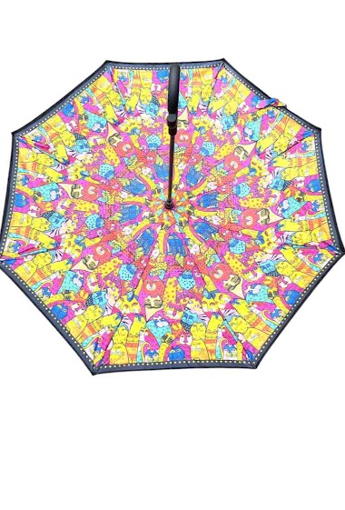 Wholesalers By Oceane - Inverted umbrella with cats print design