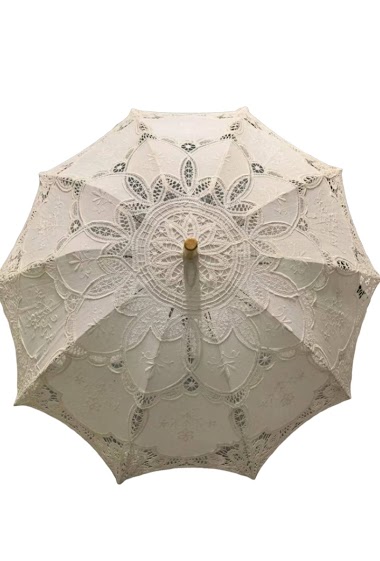 Grossiste By Oceane - Parapluie ombrelle décoré de broderie