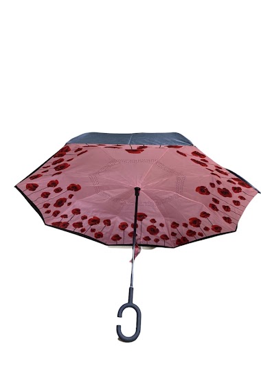 Großhändler By Oceane - Inverted umbrella decorated with floral pattern