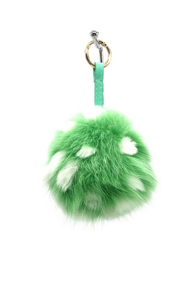 Großhändler By Oceane - KEY CHAIN/ BAG DECORATION POM-POM IN BICOLOUR MADE WITH RABBIT FUR