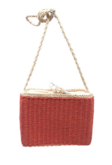 Wholesaler By Oceane - HAND WEAVED BOXY HANDBAG WITH BRAIDED STRAP