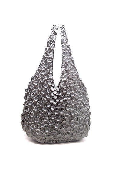 Mayorista By Oceane - CIRCULAR SHAPE PLEATED SHOPPING BAG. COMPACT AND CONVENIENT